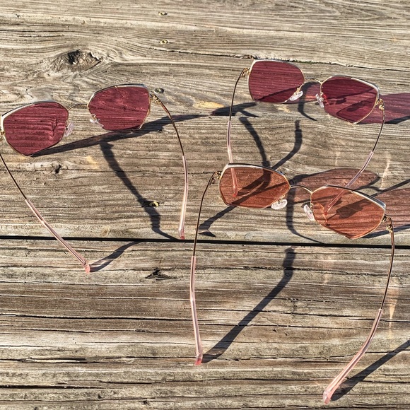 🔥CAT EYE SUNGLASSES🔥CHIC RETRO CAT EYE ROSE GOLD SUNGLASSES NEW - Picture 2 of 8